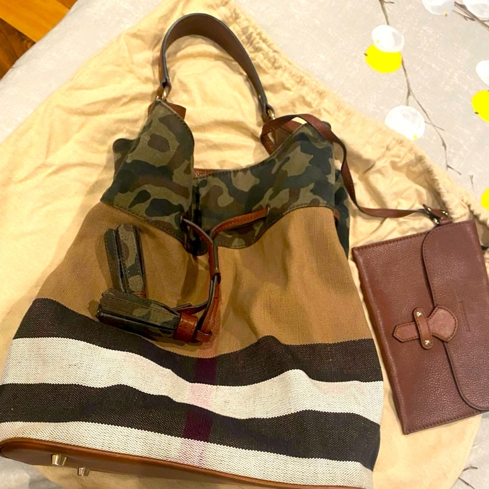 Burberry Bucket Bag with Camo Detail